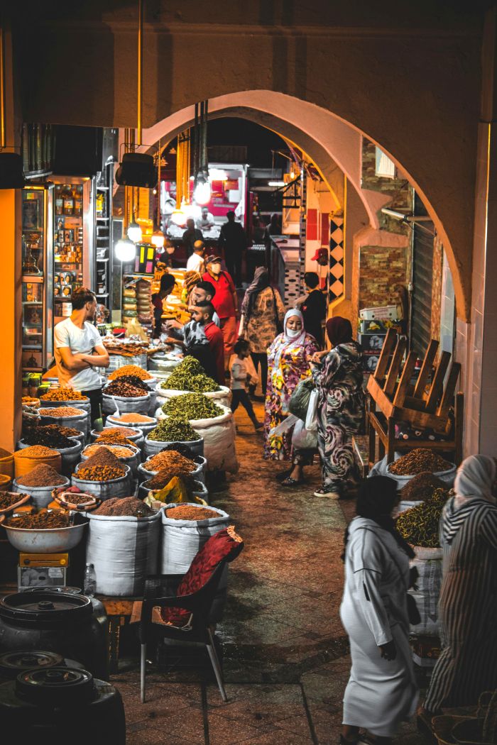 Typisch winkelstraatje in Meknes