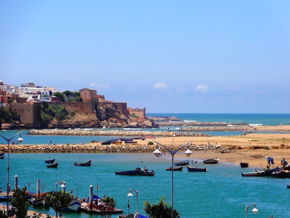 kust en haven bij Rabat