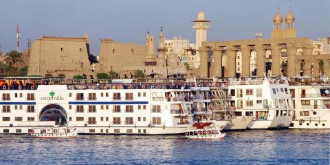 cruiseschip in luxor 