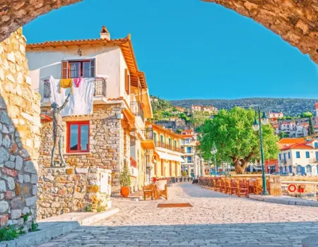 Havenstad Nafpaktos - Griekenland
