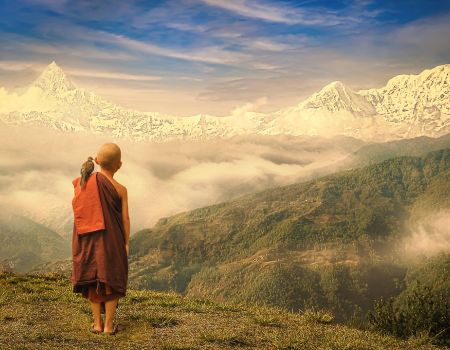 uitzicht op Himalaya