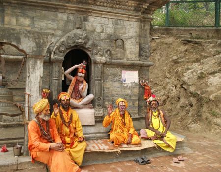 Heilige mannen in Nepal
