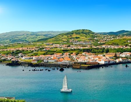 Stadje Horta in de Azoren - Portugal