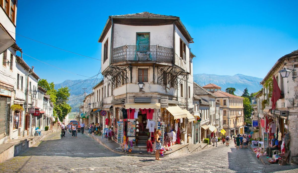 Gjirokastra old town centrum